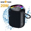 WISETIGER A46 Max Portable Bluetooth Speaker Balanced/Subwoofer Sound Box BT5.3 Outdoor Speaker with LED Light, TF Slot &AUX-IN 