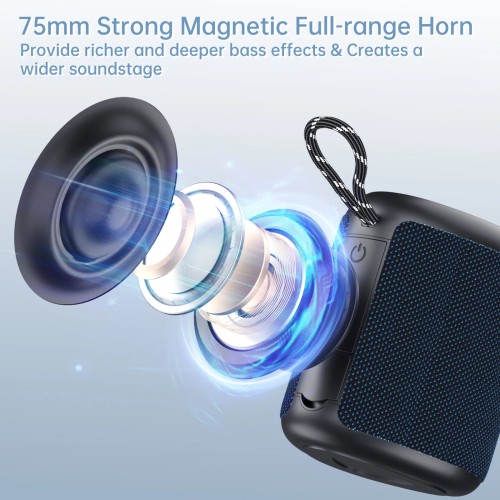 WISETIGER A46 Max Portable Bluetooth Speaker Balanced/Subwoofer Sound Box BT5.3 Outdoor Speaker with LED Light, TF Slot &AUX-IN 