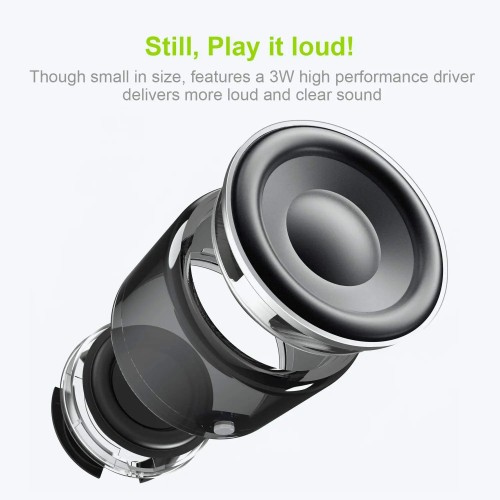 EWA A106 Pro Mini Wireless Bluetooth 5.0 Speaker IPX7 Waterproof,Loud Speaker,Portable Metal Speaker MP3 Player With Carry Case 
