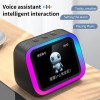 Smart Bluetooth Translator RGB Speaker 18 Languages Real-time Translation AI bluetooth 5.4 speaker with LCD display, game,alarm 