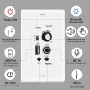 Herdio 6.5'' 2PCS Bluetooth Ceiling Speakers 320 Watt Flush Mount In Wall Amplifier Receiver Perfect For Indoor Home Bathroom 