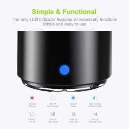 EWA A106 Pro Mini Portable Wireless Bluetooth 5.0 Speaker Custom Bass Radiator IPX7 Waterproof Metal Speakers Travel Case 