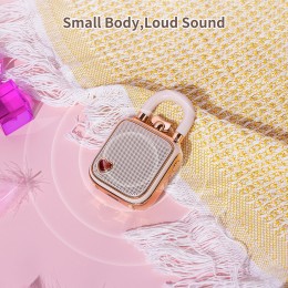 Divoom LoveLock Portable Bluetooth Speaker, Mini Cute Retro Stylish Design, 5W Sound Box, Ideal Gift for Girl PInk 2024 New 
