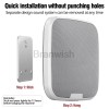 15W Unpunched Wall Mounted Bluetooth Speaker Sound System 3D Surround Sound Subwoofer Home Commercial Use with Remote Control 
