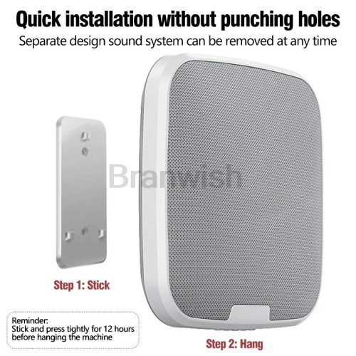 15W Unpunched Wall Mounted Bluetooth Speaker Sound System 3D Surround Sound Subwoofer Home Commercial Use with Remote Control 