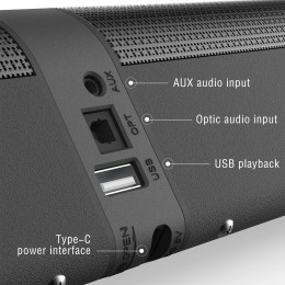 Home Theater 3D Stereo Surround Wireless Speaker Multi-Function Subwoofer Soundbar Support Foldable Split For TV/PC 