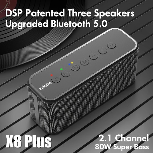XDOBO X8 Plus 80W Portable Bluetooth Compatible BT5.0 High Power Speaker Wireless Subwoofer TWS Subwoofer IPX5 Boombox U disk/TF 