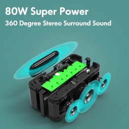 XDOBO X8 Plus 80W Portable Bluetooth Compatible BT5.0 High Power Speaker Wireless Subwoofer TWS Subwoofer IPX5 Boombox U disk/TF 