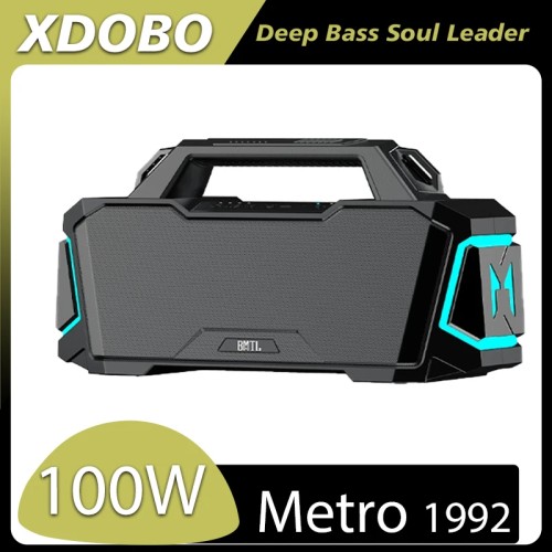 Xdobo Metro 1992 100W Portable Bluetooth Speaker Wireless Subwoofer KTV Mode HIFI Audio IPX6 Waterproof Outdoor 