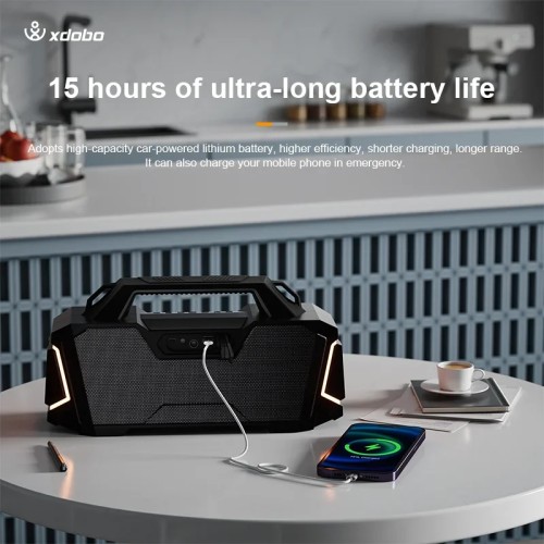 Xdobo Metro 1992 100W Portable Bluetooth Speaker Wireless Subwoofer KTV Mode HIFI Audio IPX6 Waterproof Outdoor 