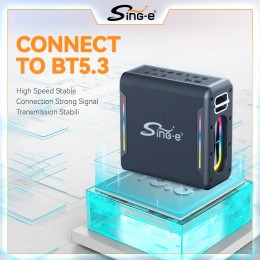 ZQS-V100 Wireless Bluetooth Speaker Portable With Microphone USB Heavy-Duty Subwoofer Mini War Drum TWS Home Theater 