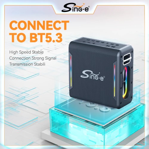 ZQS-V100 Wireless Bluetooth Speaker Portable With Microphone USB Heavy-Duty Subwoofer Mini War Drum TWS Home Theater 