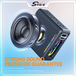 ZQS-V100 Wireless Bluetooth Speaker Portable With Microphone USB Heavy-Duty Subwoofer Mini War Drum TWS Home Theater 