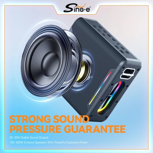 ZQS-V100 Wireless Bluetooth Speaker Portable With Microphone USB Heavy-Duty Subwoofer Mini War Drum TWS Home Theater 