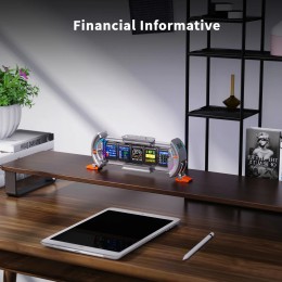 Divoom Times Gate Gaming Room Setup Digital Clock with Smart APP Control, WiFi Connect, RGB LED Display, Office Decor Cyberpunk 