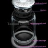 Wireless Bluetooth Speaker Desktop Portable Mini Subwoofer Glass Shell  Rechargeable LED Light Sound Box for Outdoor or Indoor 