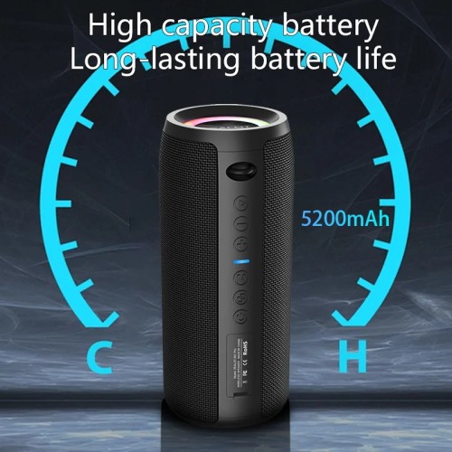 ZEALOT S51 Pro 40W Wireless Speakers, Outdoor Portable Subwoofer Speaker, Waterproof IPX 6,  Dual Pairing,5200mAh Battery. 
