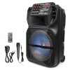 12" Rechargeable Bluetooth Party Speaker FM AUX Remote Control with Microphone Sound System Karaoke Dj Loud Speaker 