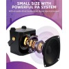XIKCU High Power Karaoke Bluetooth Speaker Portable Stereo Surround Wireless Subwoofer with 2 Microphone Boombox Child Home Gift 