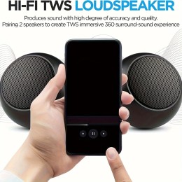 TWS Portable Bluetooth Speaker Mini Wireless Stereo Speaker 300mAh Battery Bluetooth Metal Heavy Subwoofer Outdoor Speaker 