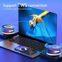 Bone Conduction Vibration Bluetooth Speaker Suction Cup&Magnetic Suction Surround Sound Music Box RGB Breathable Light MP3