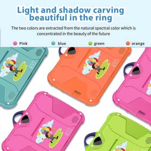 New Cartoon Pattern Kids Tablet 7 Inch Quad Core 4GB RAM 64GB ROM Android Learning Education Games Tablets Children's Gifts 