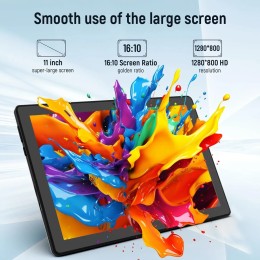 11 Inch Android Tablet 14GB+64GB Octa-Core 6800mAh Widevine L1 8 in 1 with Keyboard Mouse Protective Case Stylus Headset Charger 