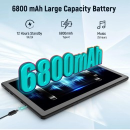 11 Inch Android Tablet 14GB+64GB Octa-Core 6800mAh Widevine L1 8 in 1 with Keyboard Mouse Protective Case Stylus Headset Charger 
