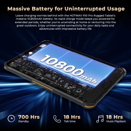 2025 HOTWAV R10 Pro Rugged tablet android 14 10.1'' HD+10800mAh battery PC 5MP+13MP Camera 8GB+256GB  8-core OTG Charging Tablet 