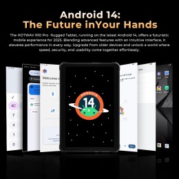2025 HOTWAV R10 Pro Rugged tablet android 14 10.1'' HD+10800mAh battery PC 5MP+13MP Camera 8GB+256GB  8-core OTG Charging Tablet 