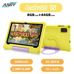 10.1 inch Android 15 Kids Tablet 8GB(4+4 Expand) RAM 64GB ROM 5000Mah Octa-core Educational Children's Tablets WIFI Ipad PC 