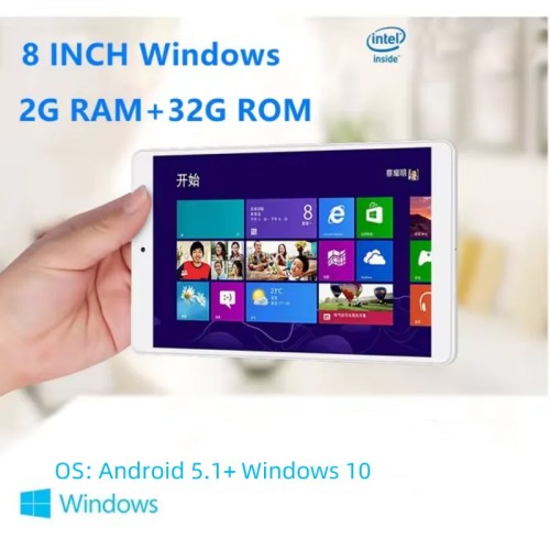X80 8 INCH Dual OS Android 5.1+ Windows 10 Mini Tablet PC 2GB RAM 32GB ROM 1920 x 1200 IPS CPU Z8350 WIFI Quad Core Office Work 