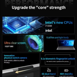 15.6 inch Gaming Laptop Computer Intel Core i7 6500U Windows 11 Pro 16GB DDR4 512GB 1TB SSD Portable Notebook PC Gamer Laptops 