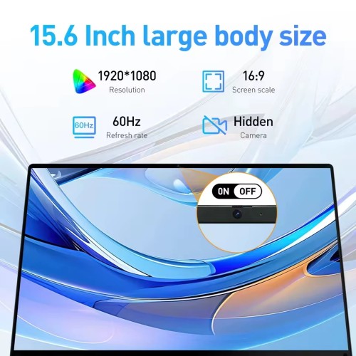 Xiaman 15.6 inch Laptop Computer Intel Celeron N5095 Notebook PC Gamer 16GB DDR4 1TB SSD Office Study Windows 11 1080P Laptops 