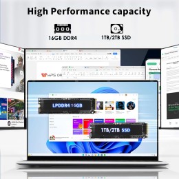 Xiaman 15.6 inch Laptop Computer Intel Celeron N5095 Notebook PC Gamer 16GB DDR4 1TB SSD Office Study Windows 11 1080P Laptops 