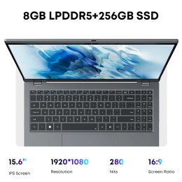 CHUWI GemiBook Plus Laptop 15.6" Intel N150/N100 Graphics for 12th Gen 1920*1080P 16GB RAM 512GB SSD With Cooling Fan Windows 11 