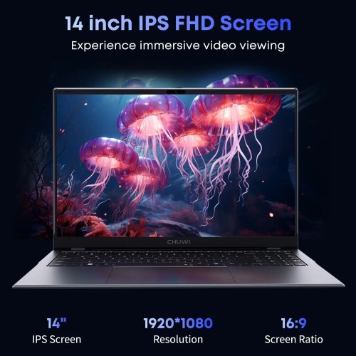 CHUWI GemiBook XPro Laptop 8GB LPDDR5 256GB SSD Intel N100/N150 UHD Graphics 12th Gen 14.1'' FHD 1920*1080 Windows 11 Laptops 