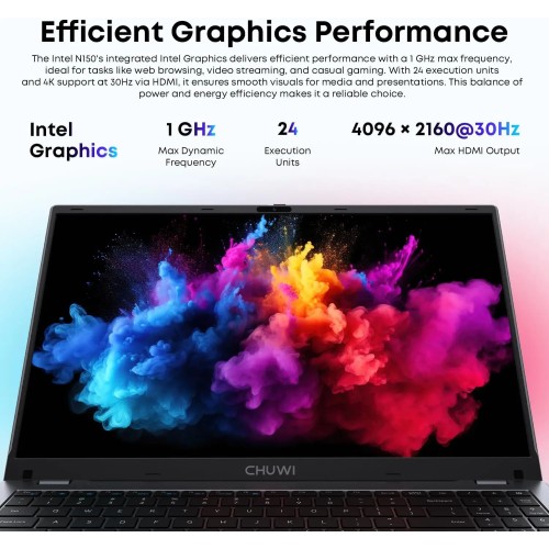CHUWI GemiBook Plus Laptop 15.6'' FHD 1920x1080 16GB LPDDR5 512GB SSD Intel N100/N150 Alder Lake   WiFi 6 Windows 11 Laptops - 7