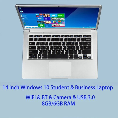 2025 14 inch Affordable Student Laptop Budget-Friendly Notebook Windows 10 for School Lightweight intel Celeron CPU USB 3.0 WiFi 
