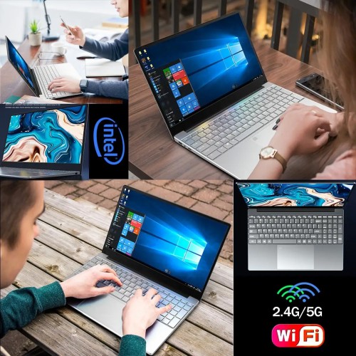 New N5095 Laptop 15.6 Inch IPS Screen 16GB RAM Intel Celeron 11th N5095A Netbook Windows 10 11 Pro Office Notebook Pc Portable 