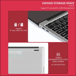 14.1 Inch Celeron N4000 Windows 11 Pro commercial office work Laptop - 8G RAM MAX 1TB SSD - 2.4G & 5.0G WiFi, Bluetooth 