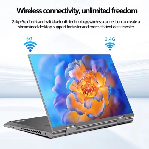 Oushedi 2-in-1 Tablet Laptop 10.9-inch Touch Screen 16GB DDR5 2TB SSD HD Camera Backlit Keyboard 360° Folding Intel N95 Laptop 