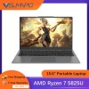 YSJMNPC New AMD Ryzen 7 5825U Laptop 15.6Inch IPS Screen Gaming Laptop 2*DDR4 MAX 64GB 2*SSD Windows11 Fingerprint Notebook WIFI 