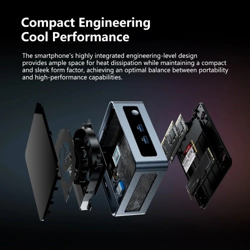 Mini PC AMD Ryzen 5 3550H mini pc Computer DDR4 16GB RAM 512GB ROM Low Power Support Windows 11 WIFI6E BT5.3 Desktop Computer 
