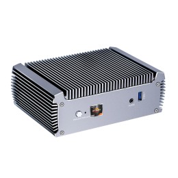 Fanless AMD Mini Gaming PC FU02 Ryzen 7 7730U 5825U Mini Computer Windows 11 Dual LAN Firewall Router 2*HDMI2.0 NVMe DDR4 WiFi6 