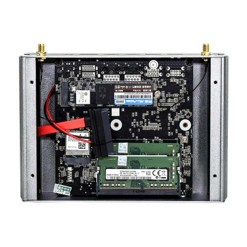 Fanless AMD Mini Gaming PC FU02 Ryzen 7 7730U 5825U Mini Computer Windows 11 Dual LAN Firewall Router 2*HDMI2.0 NVMe DDR4 WiFi6 