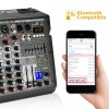 Freeboss 4 Channel Mixing Console 99 DSP Effect USB Play PC Record Bluetooth Audio Sound Mixer Home Party 48V Mix Table  AG-AT4 