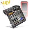 Freeboss 4 Channel Mixing Console 99 DSP Effect USB Play PC Record Bluetooth Audio Sound Mixer Home Party 48V Mix Table  AG-AT4 
