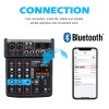 BBOMGE 4 Channel 24 DSP DJ Audio Sound Mixer Interface Mixing Console Desktop Karaoke with MP3 Input USB Bluetooth Input Stereo 