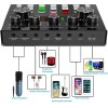H Podcast Microphone Sound Card V8S Microphone Sound Mixer live sound card Audio Mixing Console Amplifier for Livestreaming 